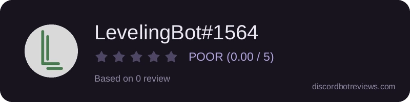 Rating widget preview for LevelingBot#1564