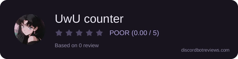 Rating widget preview for UwU counter