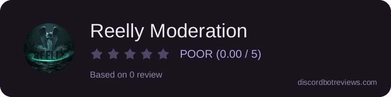 Rating widget preview for Reelly Moderation