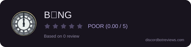 Rating widget preview for BꓳNG