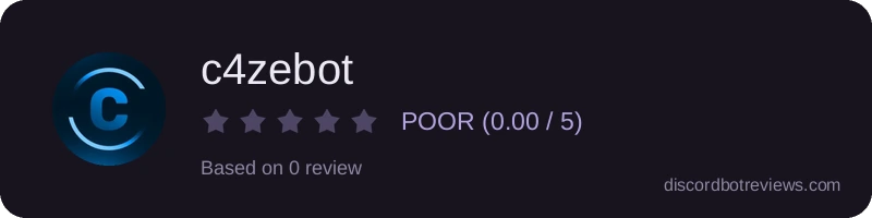 Rating widget preview for c4zebot