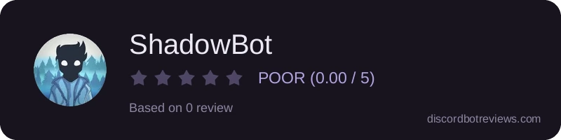 Rating widget preview for ShadowBot