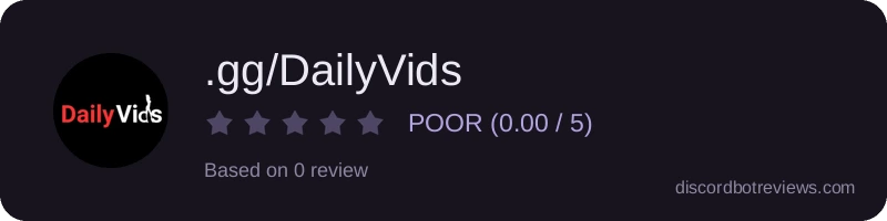 Rating widget preview for .gg/DailyVids