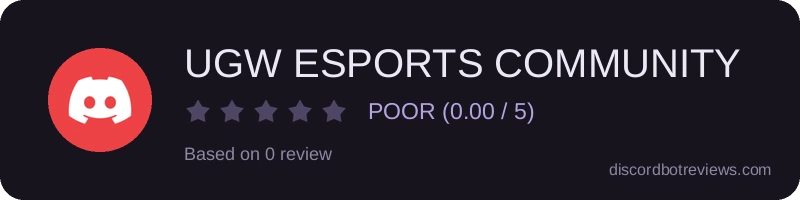 Rating widget preview for UGW ESPORTS COMMUNITY