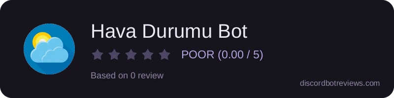 Rating widget preview for Hava Durumu Bot