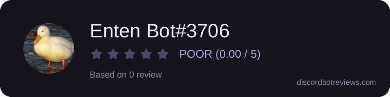 Rating widget preview for Enten Bot#3706