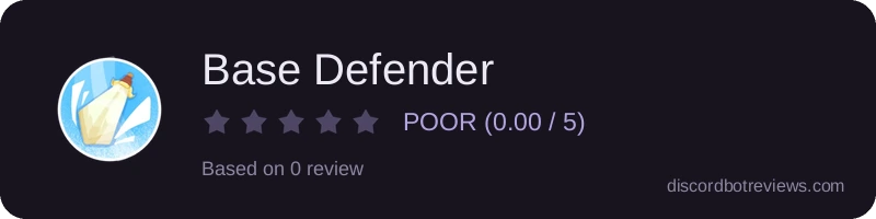 Rating widget preview for Base Defender