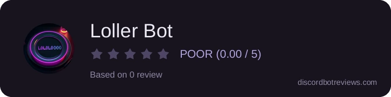 Rating widget preview for Loller Bot