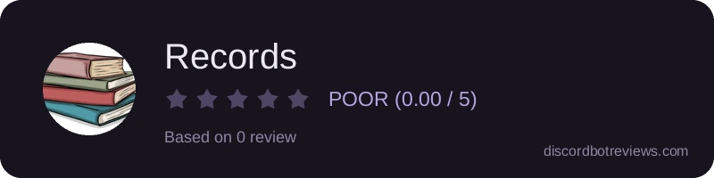 Rating widget preview for Records