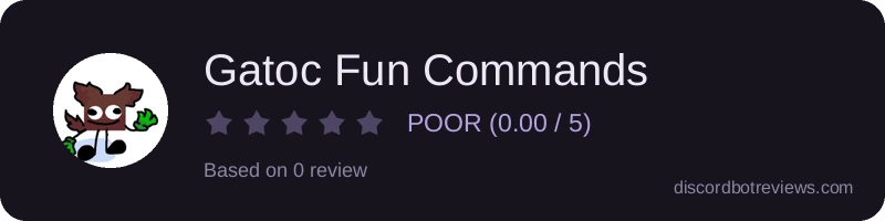 Rating widget preview for Gatoc Fun Commands