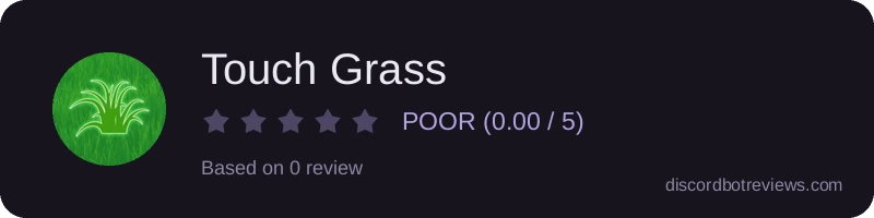 Rating widget preview for Touch Grass