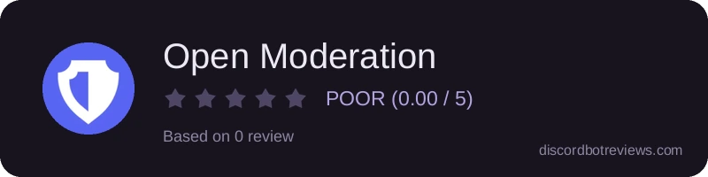 Rating widget preview for Open Moderation