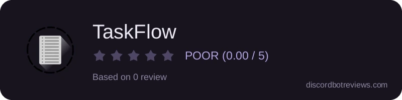 Rating widget preview for TaskFlow