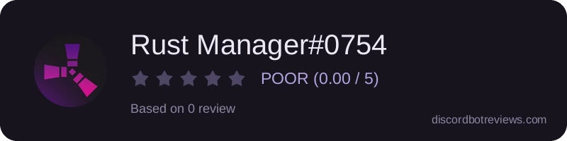 Rating widget preview for Rust Manager#0754