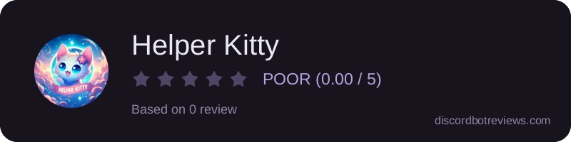 Rating widget preview for Helper Kitty