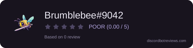 Rating widget preview for Brumblebee#9042
