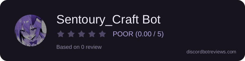 Rating widget preview for Sentoury_Craft Bot