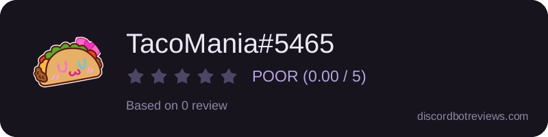 Rating widget preview for TacoMania#5465