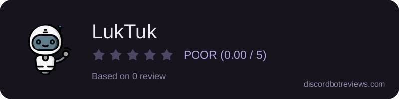 Rating widget preview for LukTuk