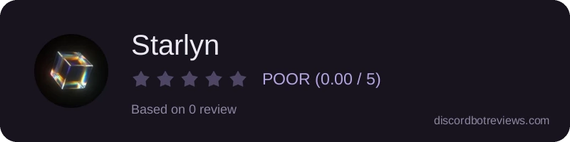 Rating widget preview for Starlyn