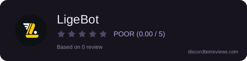 Rating widget preview for LigeBot