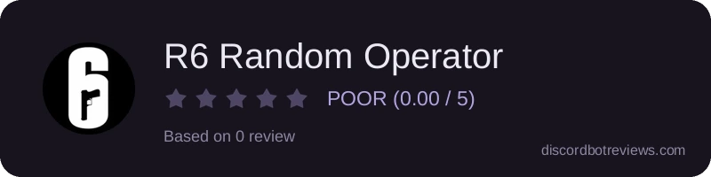 Rating widget preview for R6 Random Operator