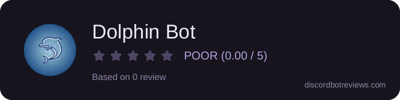Rating widget preview for Dolphin Bot