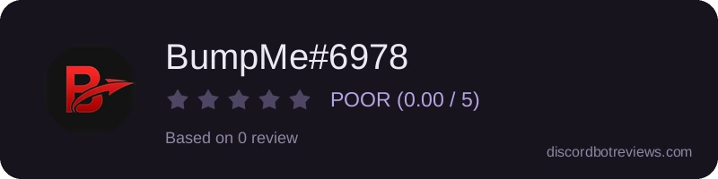 Rating widget preview for BumpMe#6978