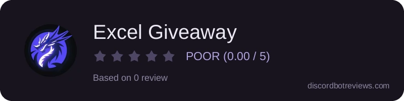 Rating widget preview for Excel Giveaway
