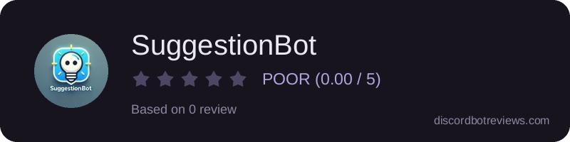 Rating widget preview for SuggestionBot