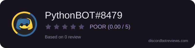 Rating widget preview for PythonBOT#8479