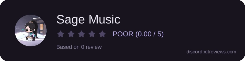 Rating widget preview for Sage Music