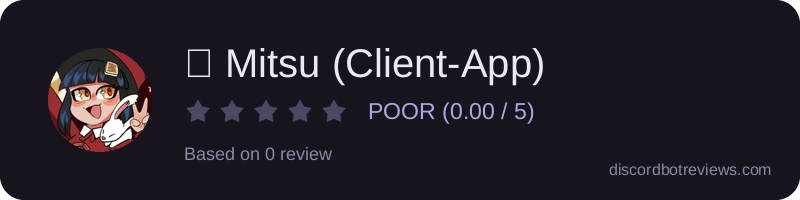 Rating widget preview for 蜜 Mitsu (Client-App)