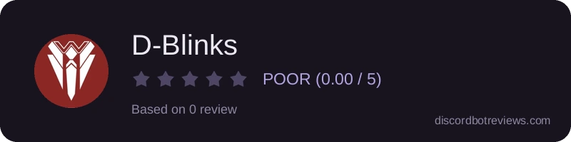 Rating widget preview for D-Blinks