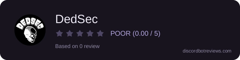Rating widget preview for DedSec