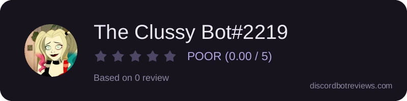 Rating widget preview for The Clussy Bot#2219