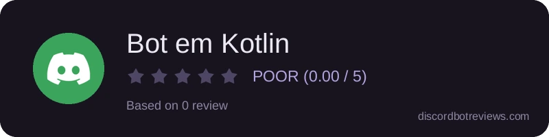 Rating widget preview for Bot em Kotlin
