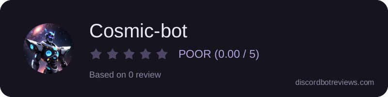 Rating widget preview for Cosmic-bot