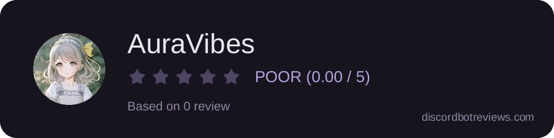 Rating widget preview for AuraVibes