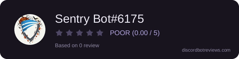 Rating widget preview for Sentry Bot#6175