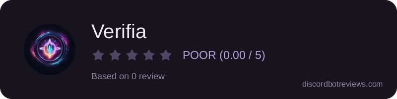 Rating widget preview for Verifia