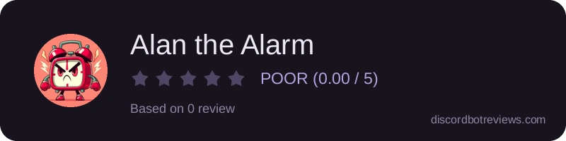 Rating widget preview for Alan the Alarm