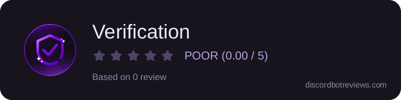 Rating widget preview for Verification