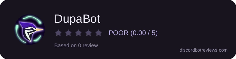Rating widget preview for DupaBot