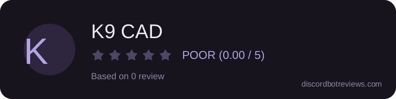 Rating widget preview for K9 CAD