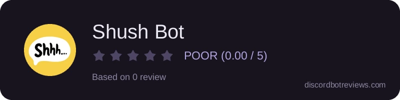 Rating banner for Shush Bot