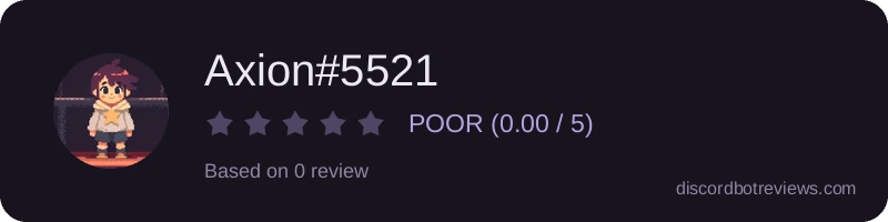 Rating widget preview for Axion#5521