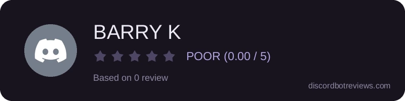 Rating widget preview for BARRY K