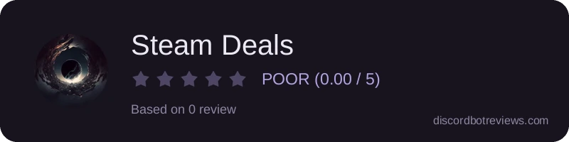 Rating widget preview for Steam Deals