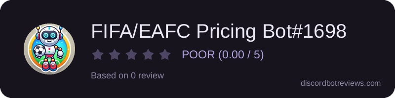 Rating widget preview for FIFA/EAFC Pricing Bot#1698